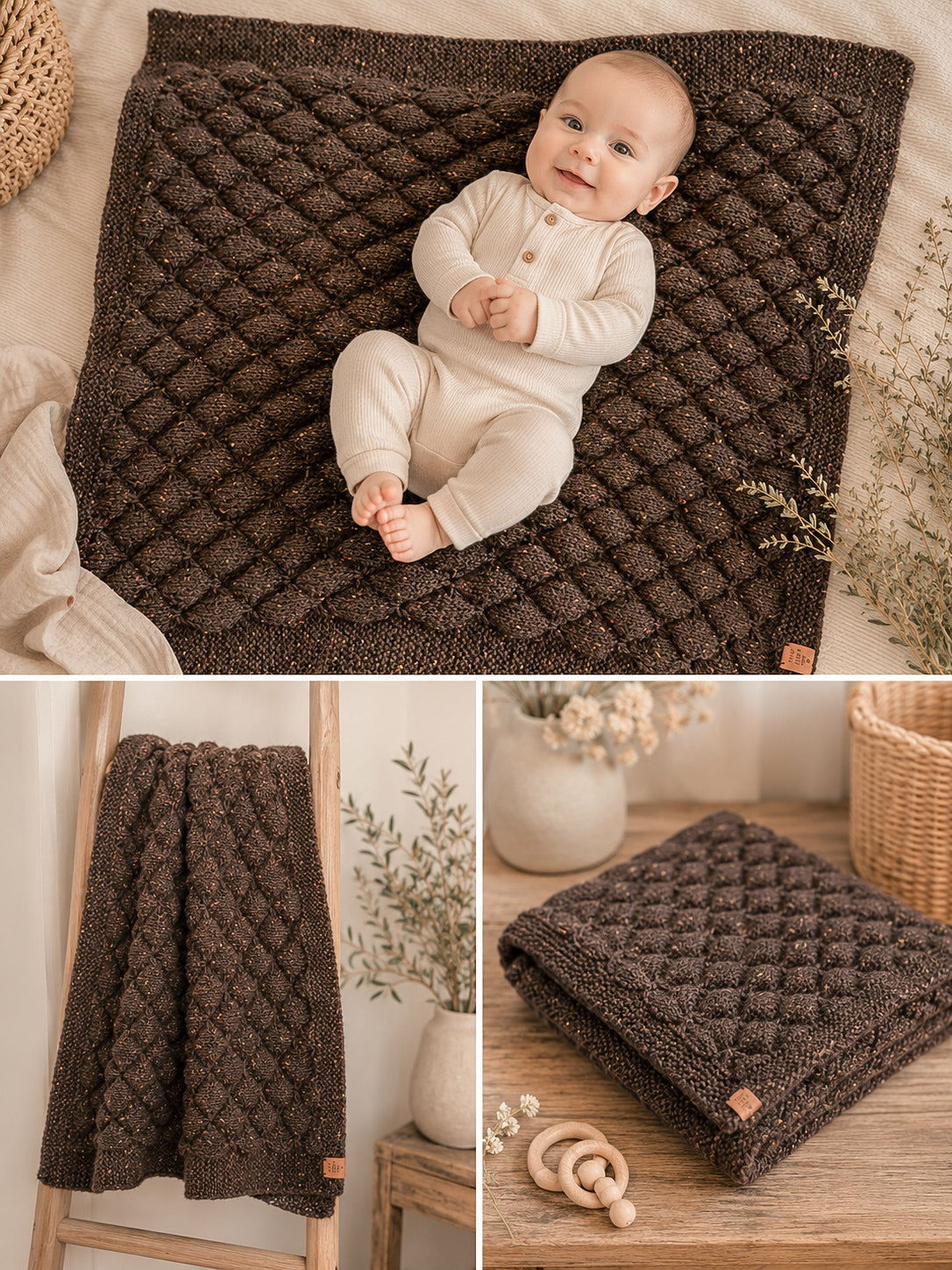 Cocoa Bean Baby Blanket