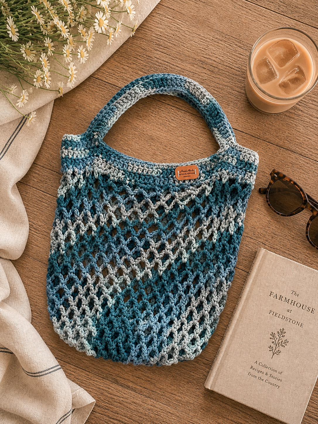 Market Mesh Bag - Blueberry Blue