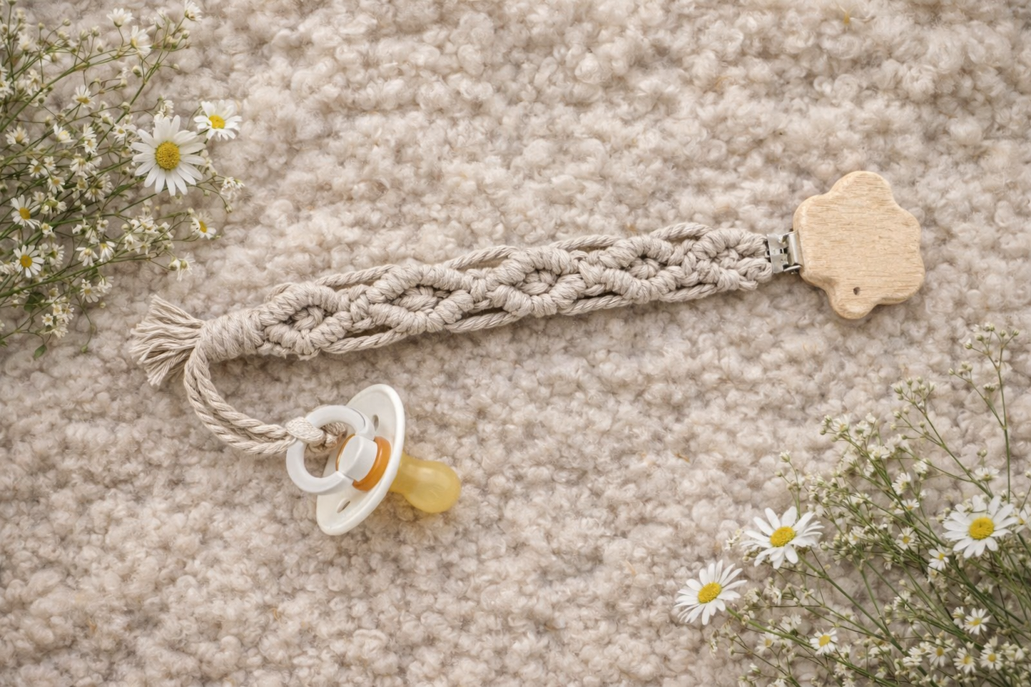 Macramé Pacifier Clips