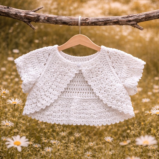 Daisy Cropped Cardigan (0-3 months)