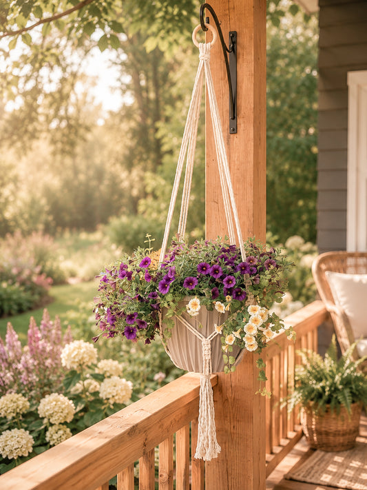 Macramé Plant Holder - Natural / XL