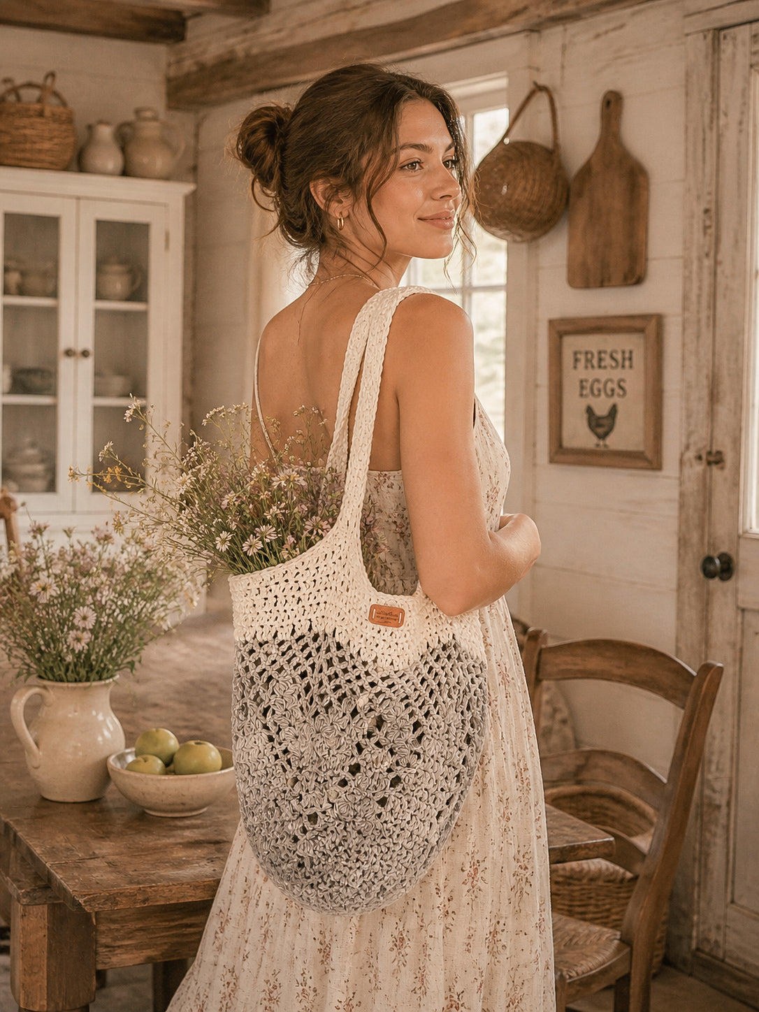 Market Mesh Bag - White Mist