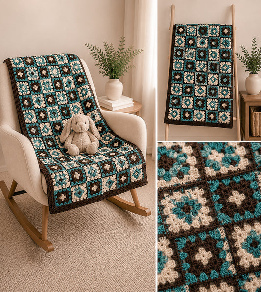 Bluebird Patchwork Baby Blanket