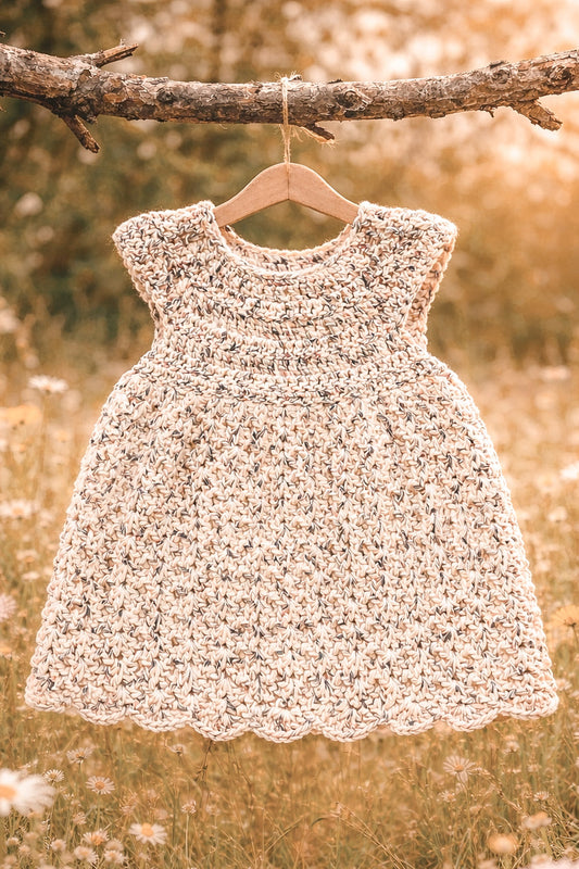 The Wildflower Dress - Wildflower Oat (9-12 months)