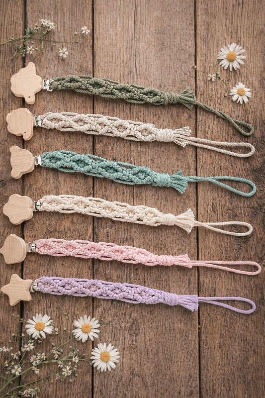 Macramé Pacifier Clips