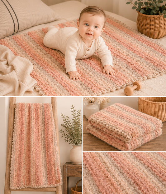 Blush Blossom Baby Blanket