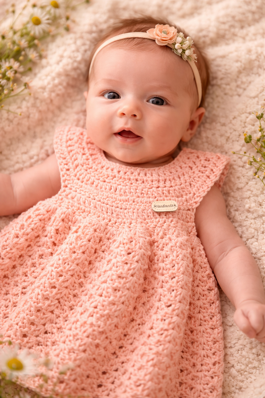 The Wildflower Dress - Wild Peach (0-3 months)