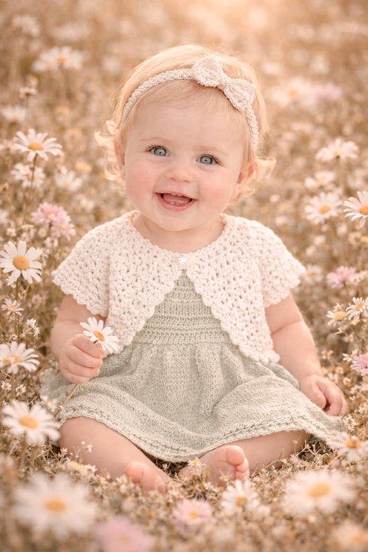 Daisy Cropped Cardigan (12-18 months)
