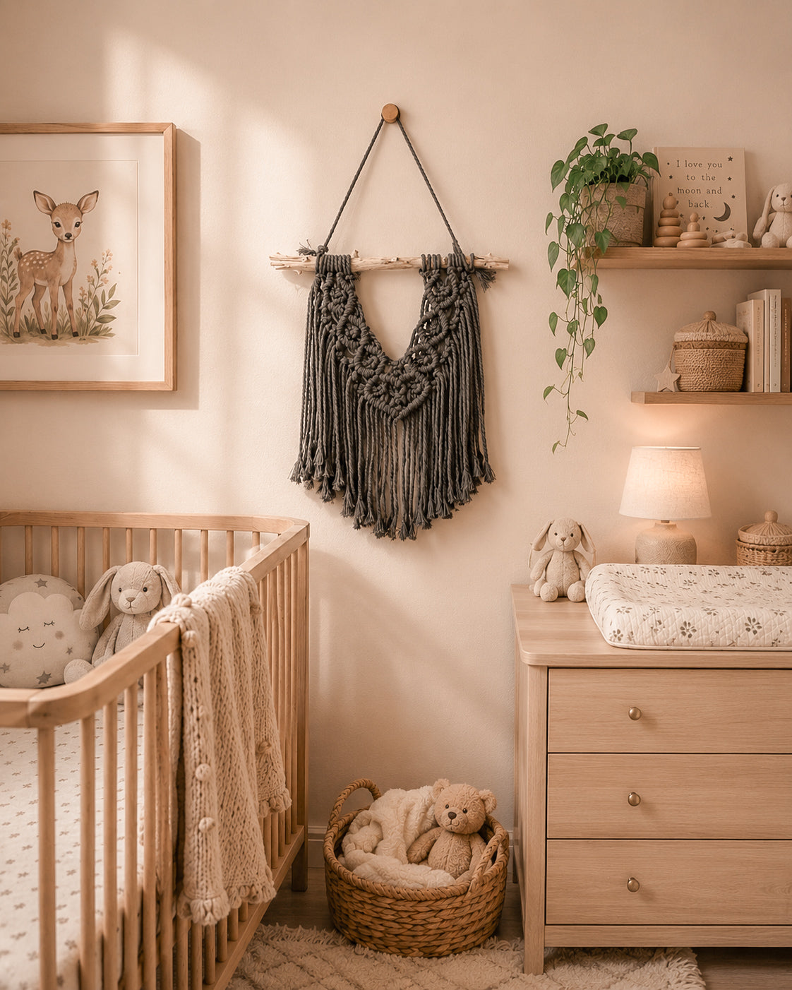 Small Macramé Tapestry - Misty Breeze