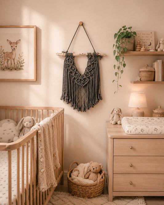 Small Macramé Tapestry - Misty Breeze